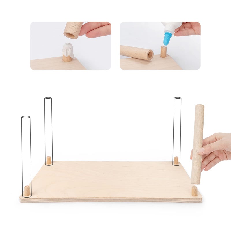 Niteangel Hamster Play Wooden Platform for Putting Small Animal's Food Bowl Drinking Bottle and Other cage Accessories (Rectangle - 7" Height) - Image 5